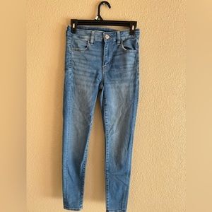 Light blue AE skinny jeans